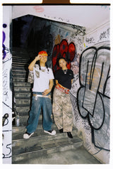 9090 OG Logo Painted Denim Pants 