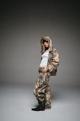 King Logo Slub Denim Buggy Pants 