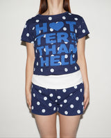GLITTER LOGO MINI SHORTS 