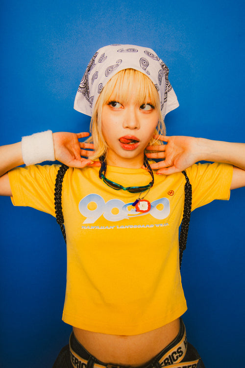 9090 × PIKO 9090 Logo Cropped Tee