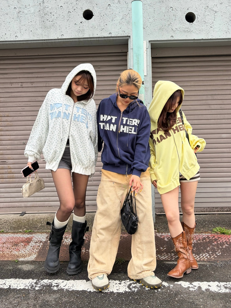 block logo zip hoodie – YZ