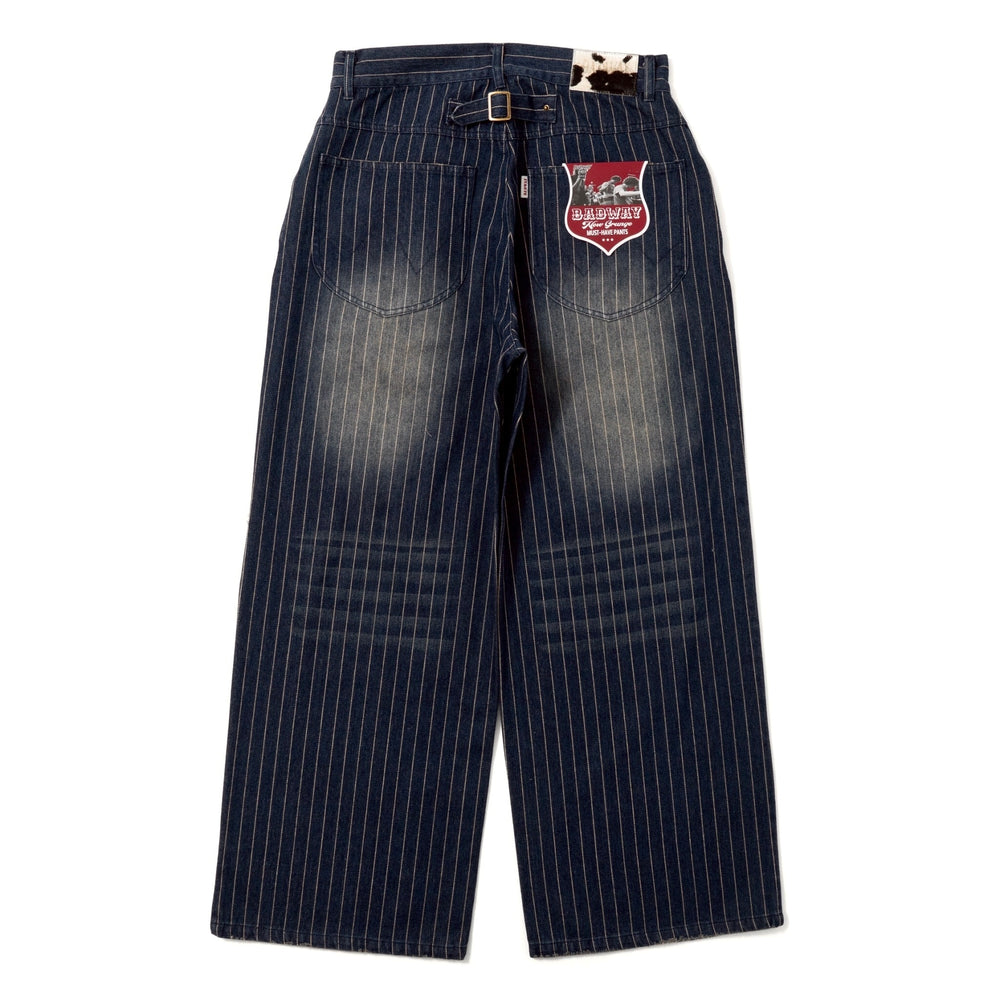 Grunge stripe denim pants – YZ