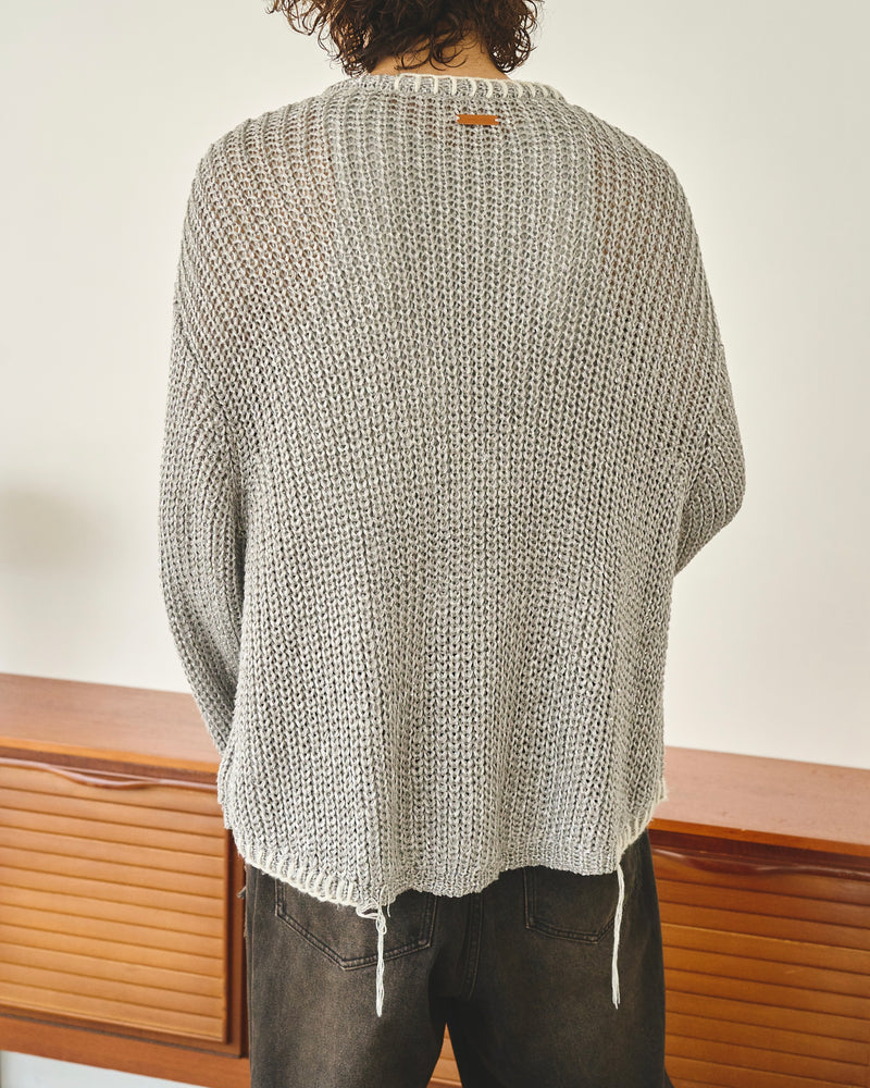 Sparkle Stitching v Neck Sweater