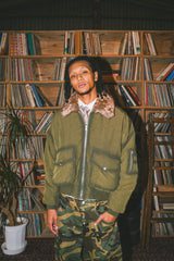 reversible fur flight jacket