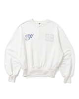 henley neck point logo sweat