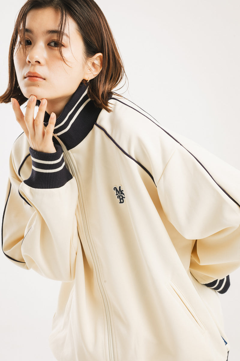 logo patch line track jacket – YZ