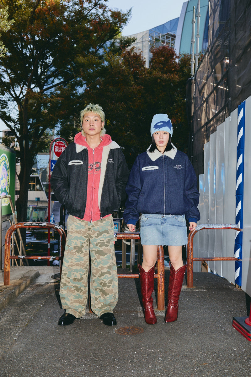 Bullet Logo Boa Denim Jacket 