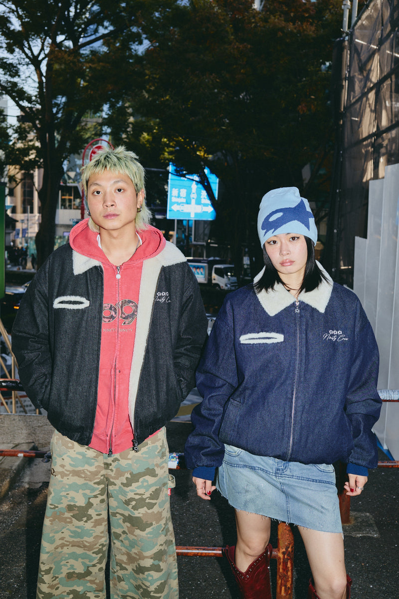 Bullet Logo Boa Denim Jacket 