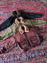 reversible fur flight jacket