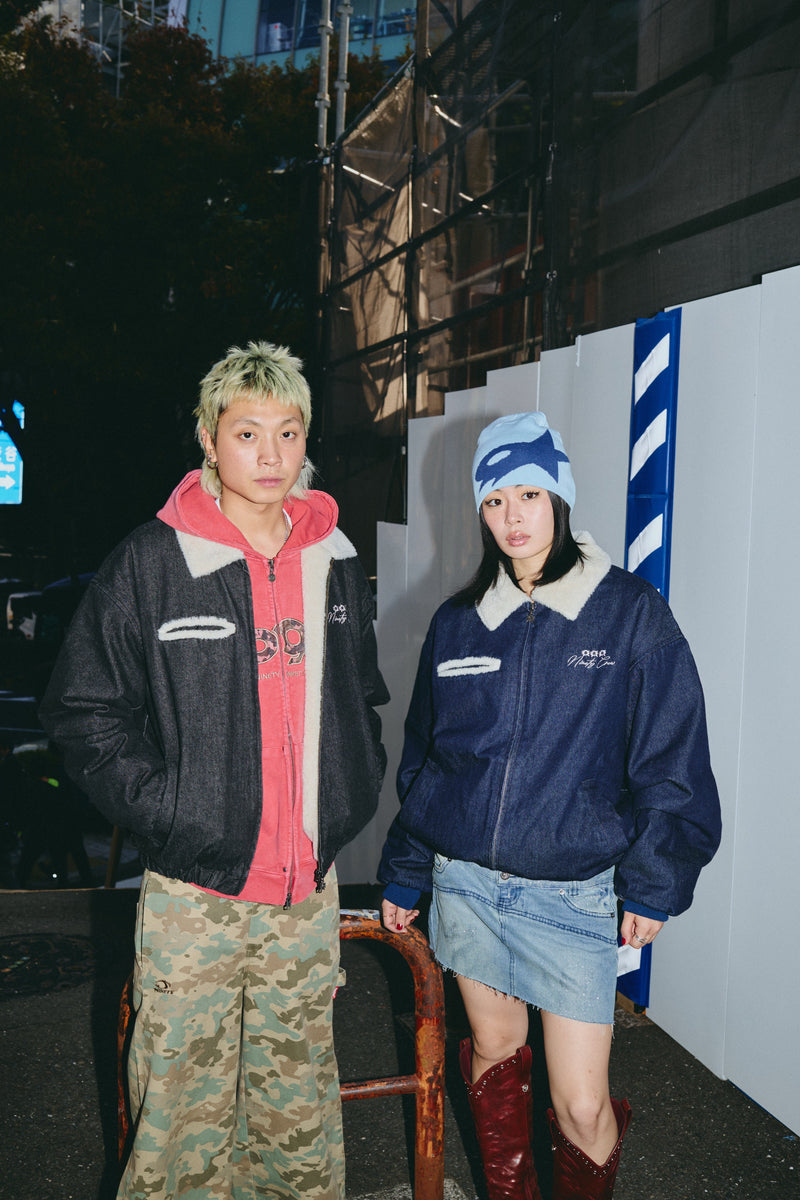 Bullet Logo Boa Denim Jacket 