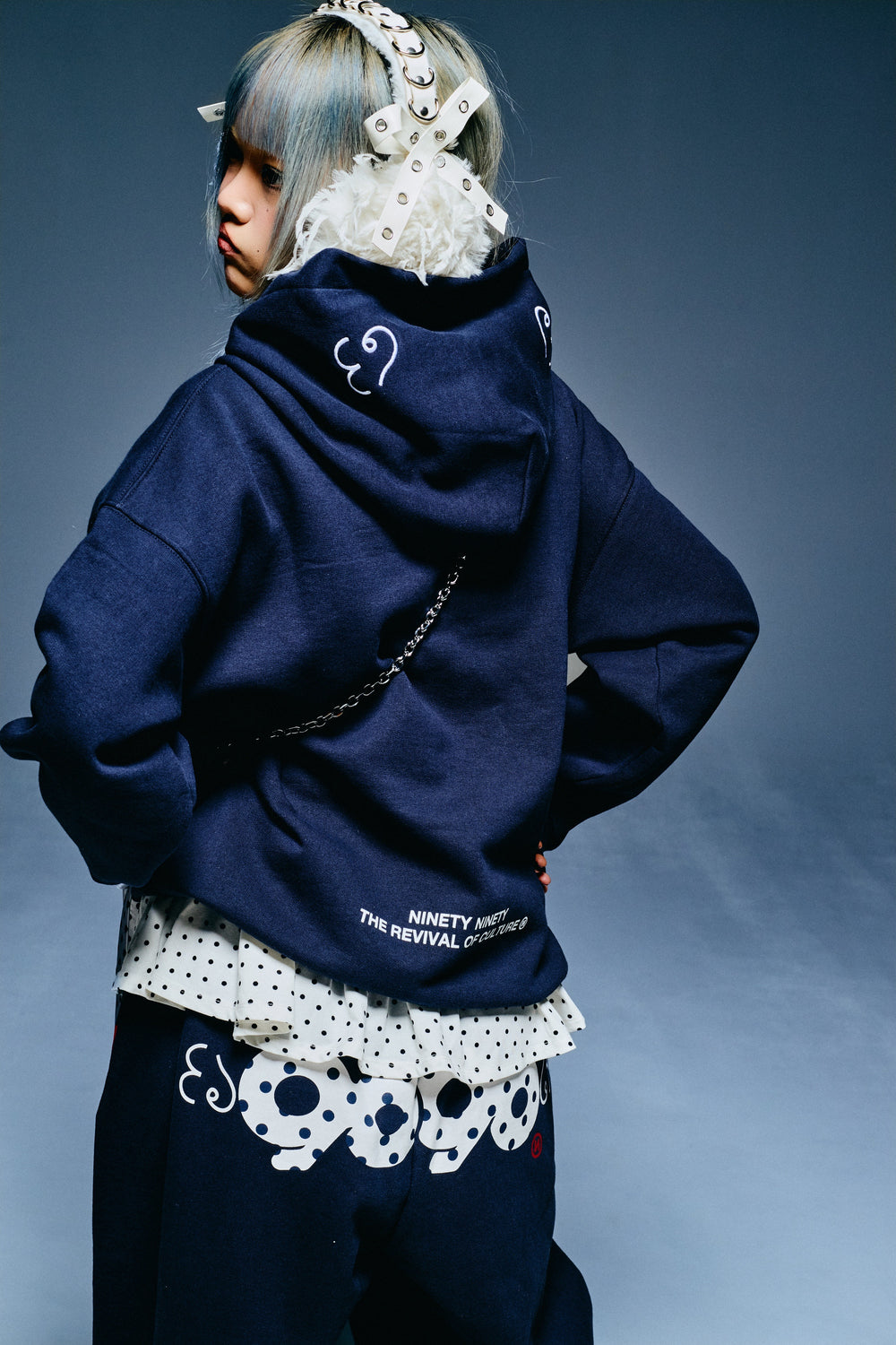 Dot zip up hoodie（NAVY） 90 Logo Dot Original Hoodie – YZ