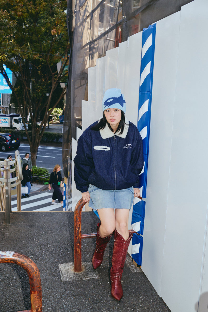 Bullet Logo Boa Denim Jacket 