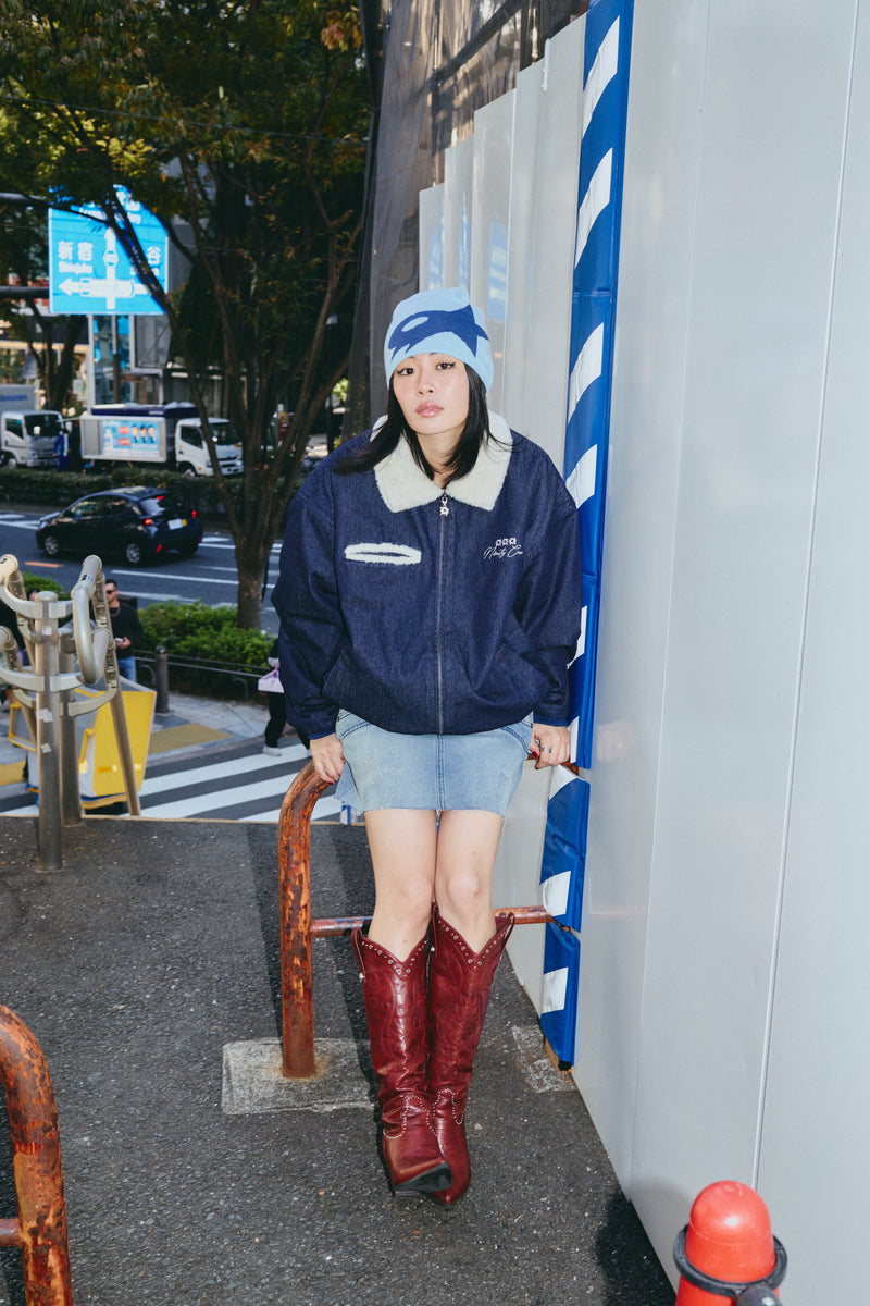 Bullet Logo Boa Denim Jacket 