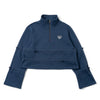 Draw cord half zip sweat