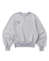 henley neck point logo sweat