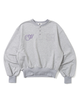 henley neck point logo sweat