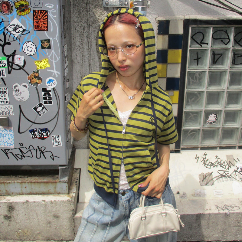 Assort Short sleeve zip hoodie