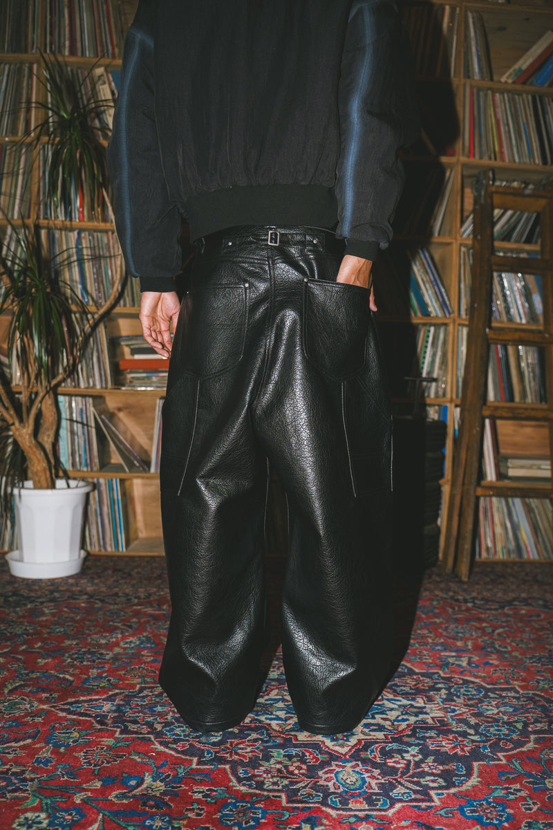 Ballsy Painter Faux Leather Baggy Pants