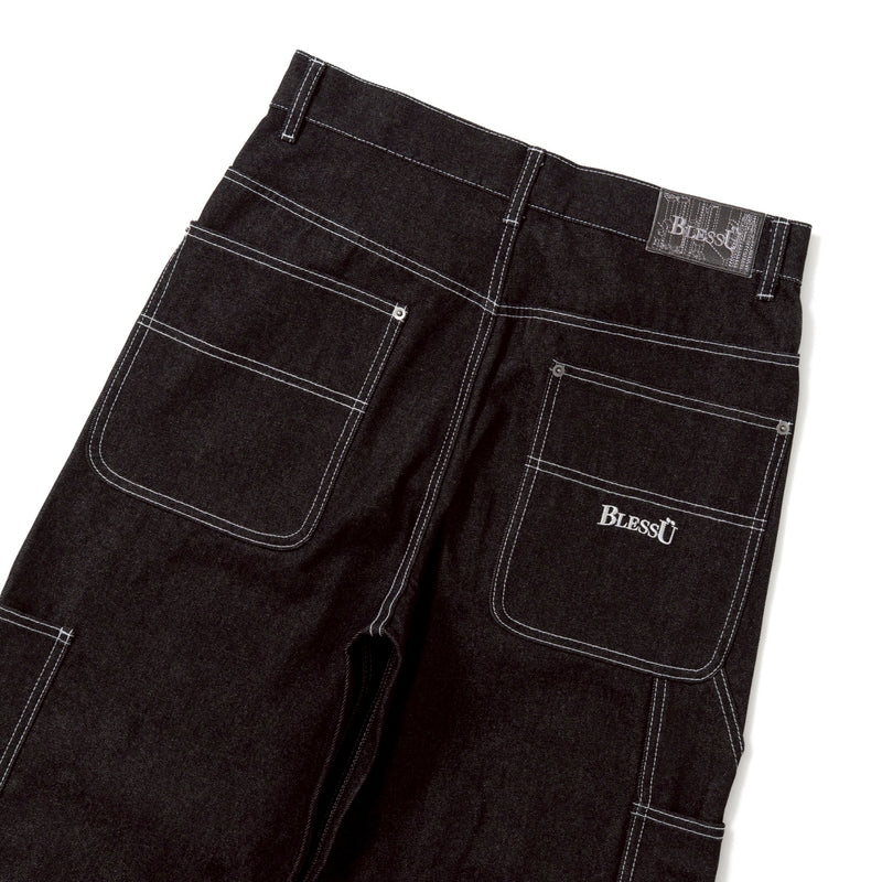 BU DOUBLE KNEE DENIM PANTS