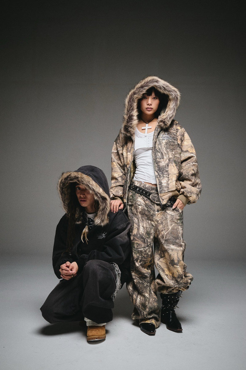 King Logo Slub Denim Buggy Pants – YZ