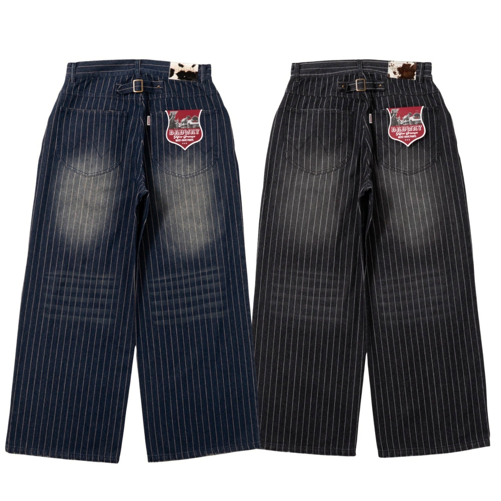 Grunge stripe denim pants – YZ