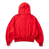 heart logo damage zip hoodie