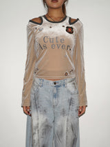 VARSITY VELOUR TOP