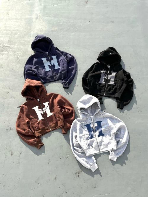 H logo zip hoodie