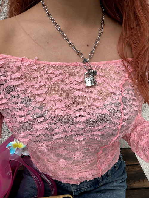 key charm necklace