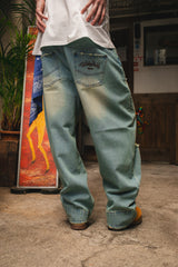 wudge boy over dye damage denim