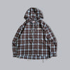 Check hooded shirt