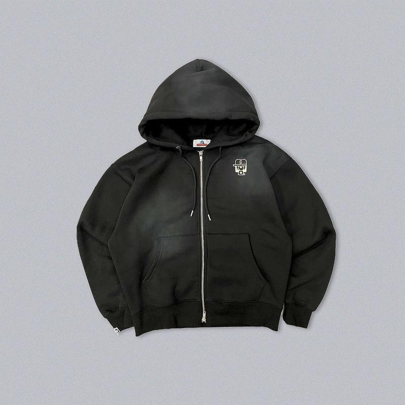 Boxy ruler zip hoodie