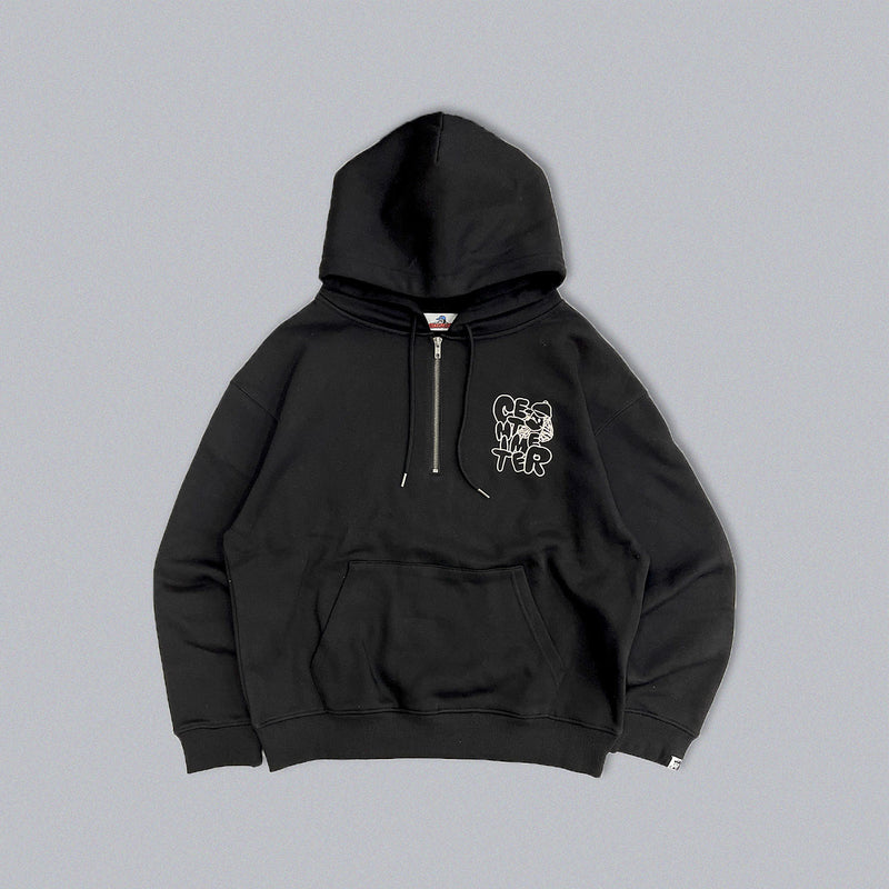 Doodle logo halfzip hoodie