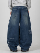 Typewriter Baggy Denim Pants
