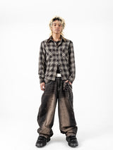 Rhinestone Checked Shirt 