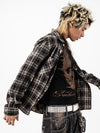 Rhinestone Checked Shirt 