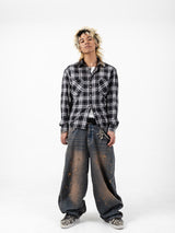 Rhinestone Checked Shirt 