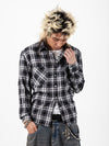 Rhinestone Checked Shirt 