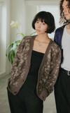 shaggy gradation knit cardigan