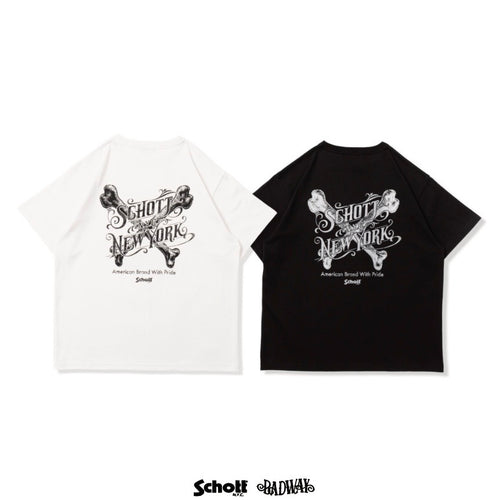 Schott X badway頭骨圖形T卹