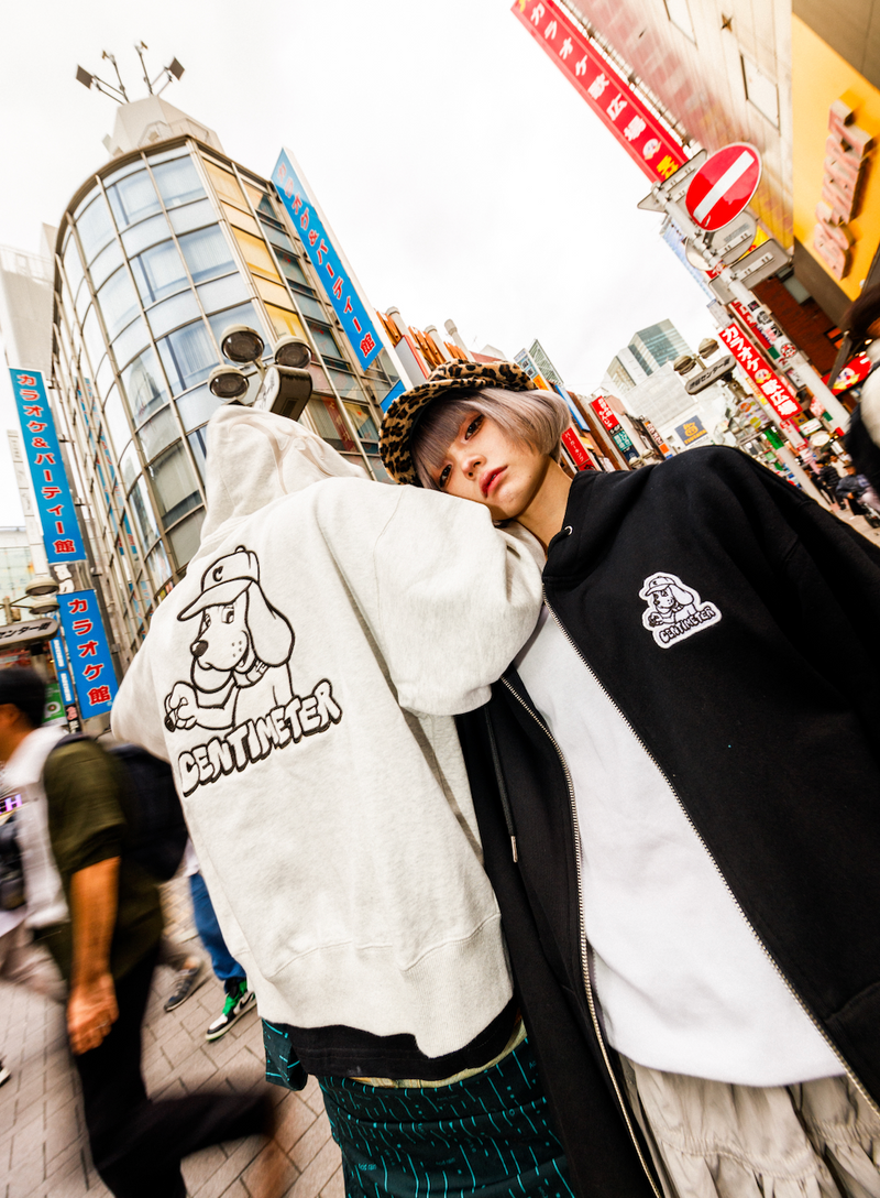 galfy × centimeter zip hoodie