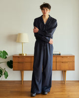 open collar belted assort l/s jump suit