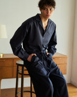 open collar belted assort l/s jump suit