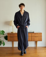 open collar belted assort l/s jump suit