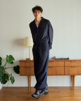 open collar belted assort l/s jump suit