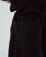 cut off open collar belted h/s jump suit