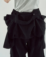 cut off open collar belted h/s jump suit