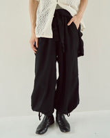 cut off open collar belted h/s jump suit