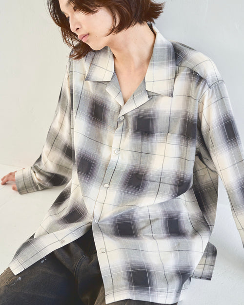 rame ombre rayon check l/s shirt