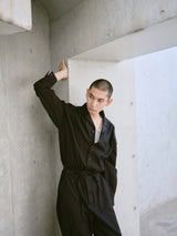 open collar belted assort l/s jump suit